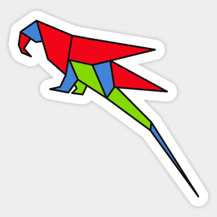 Corloful Parrot- origami style Sticker